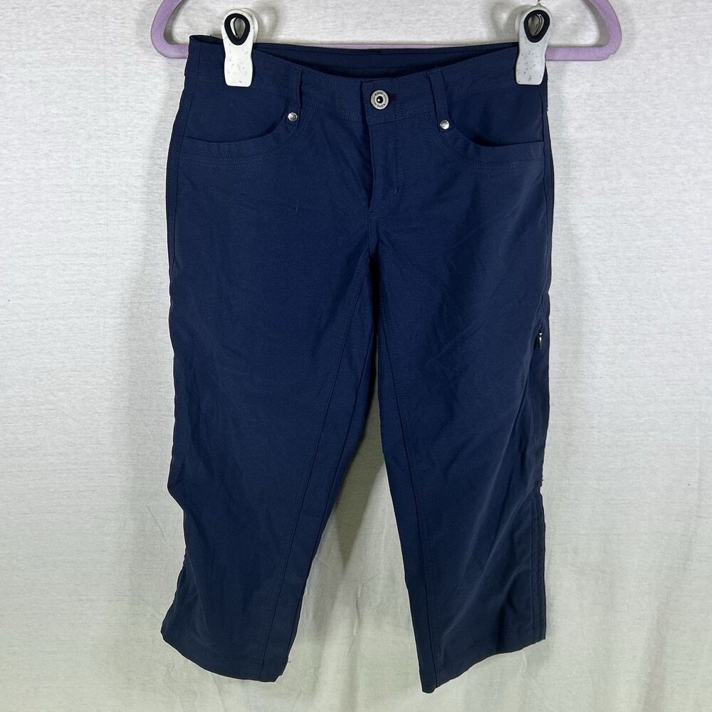 Kuhl Trekr Capri Hiking Outdoor Capri Pants Women's Size 0 Blue Pockets